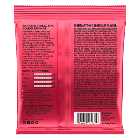 ENCORDADO ERNIE BALL 2226 - vista posterior
