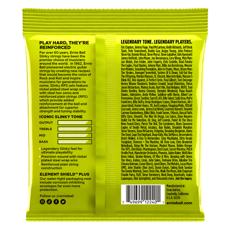 ENCORDADO ERNIE BALL 2240 - vista posterior