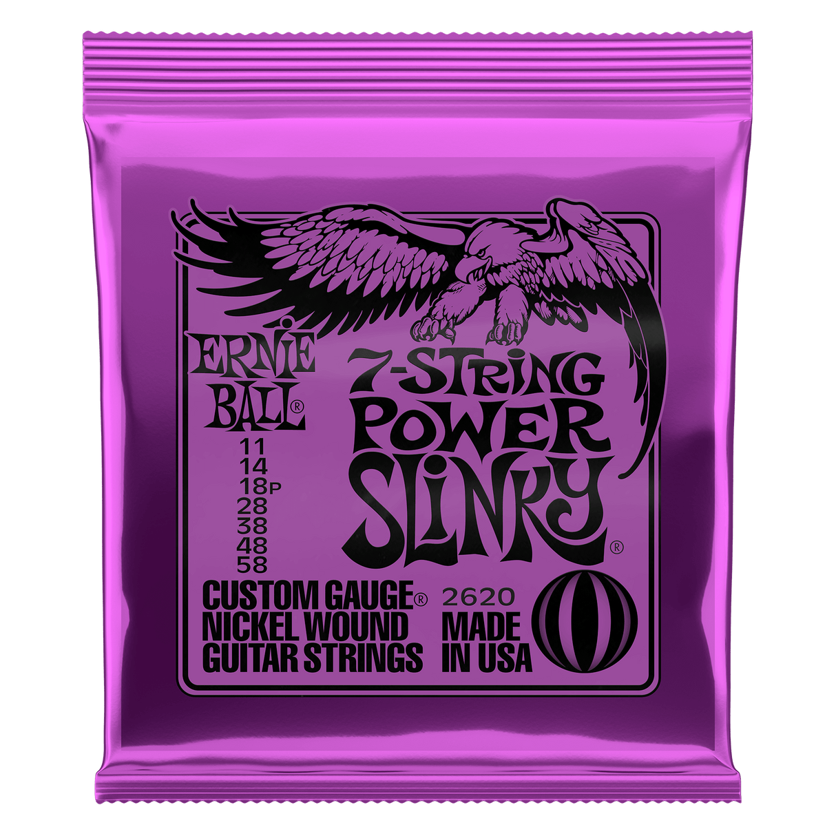ENCORDADO ERNIE BALL 2620 (7 CUERDAS) - vista frontal
