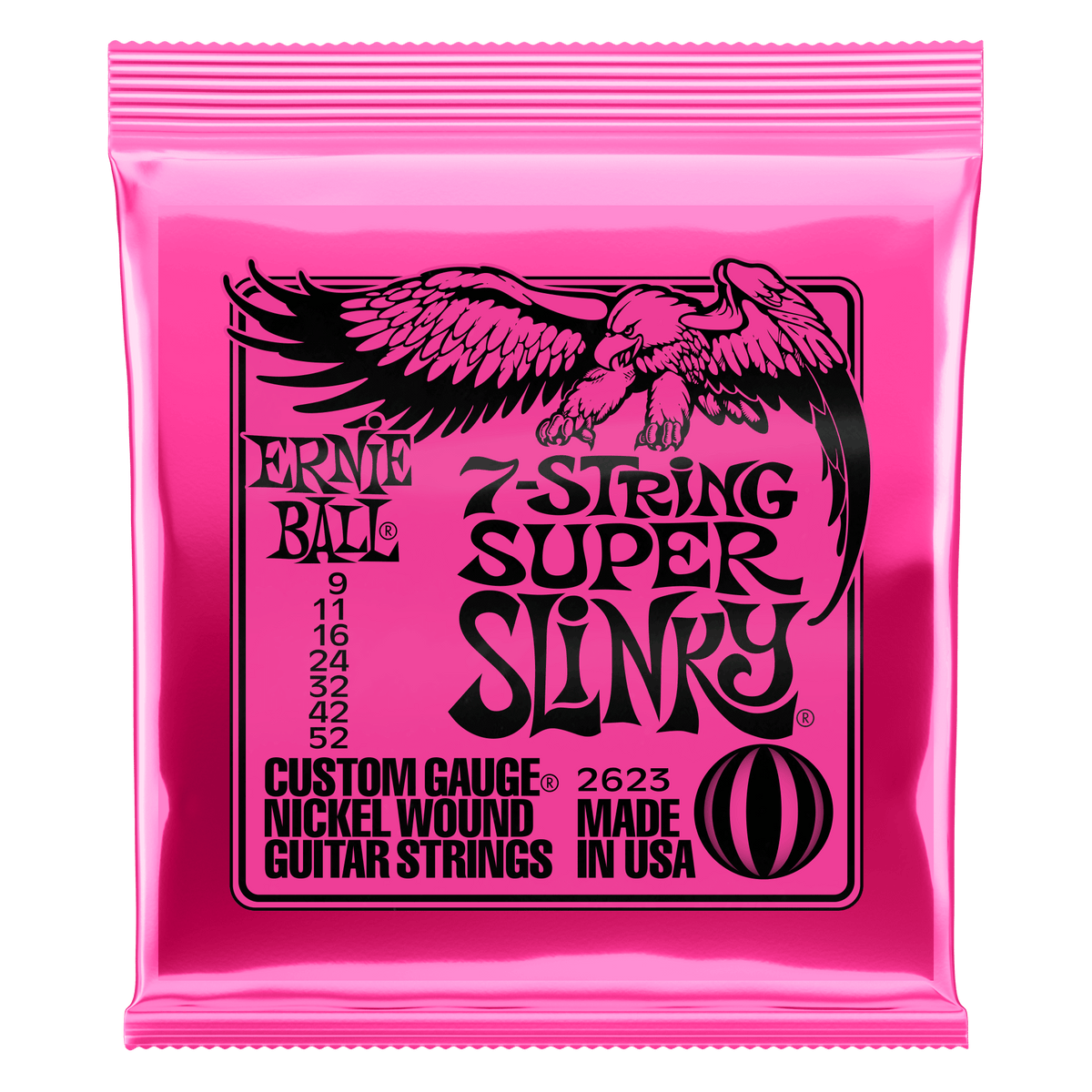 ENCORDADO ERNIE BALL 2623 (7 CUERDAS 0.09) - vista frontal