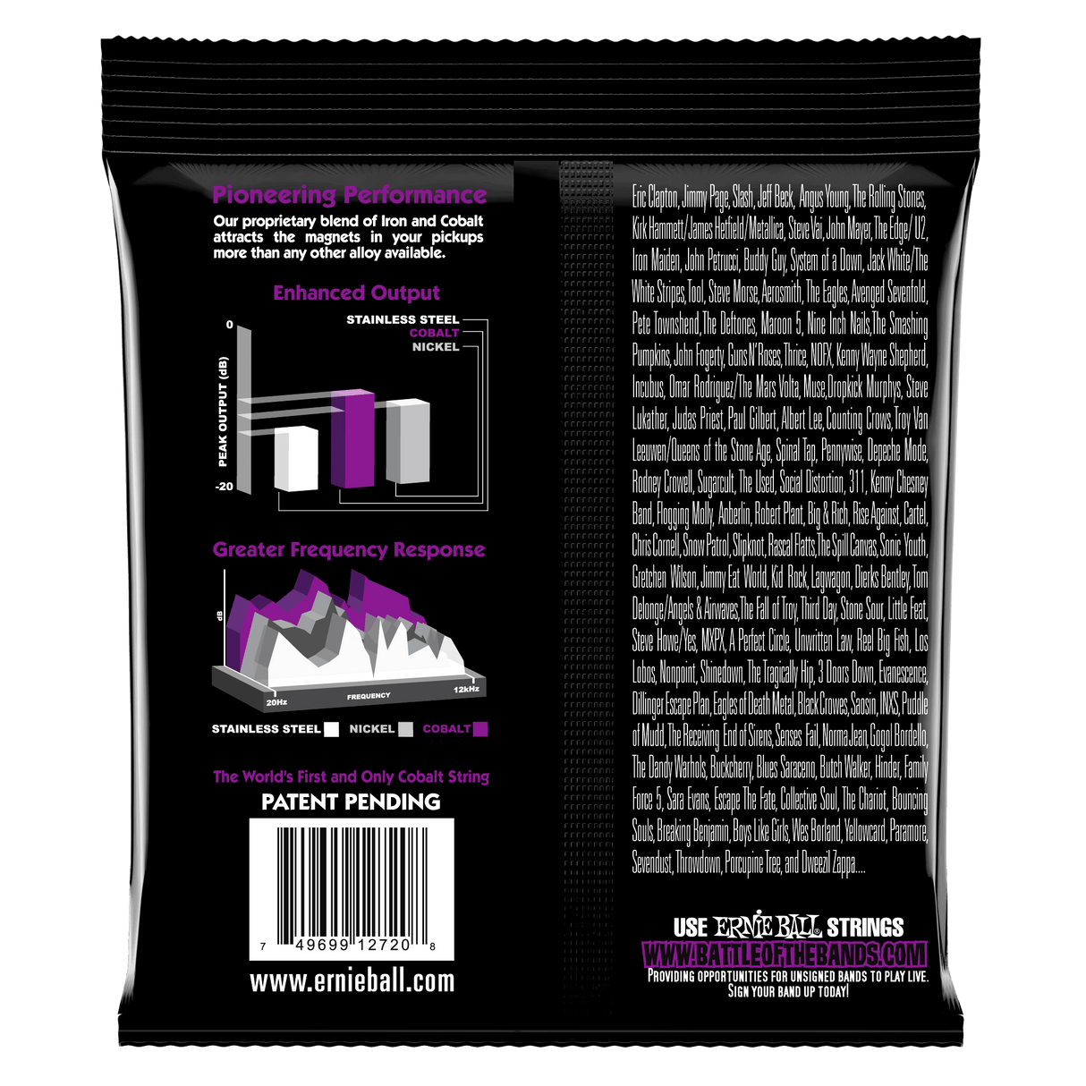 ENCORDADO ERNIE BALL 2720 - vista posterior