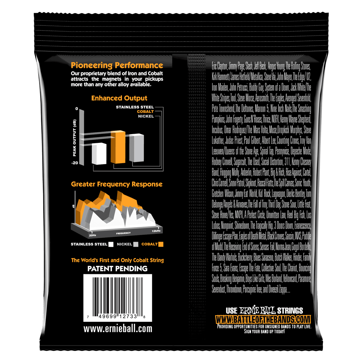 ENCORDADO ERNIE BALL 2733 - vista posterior