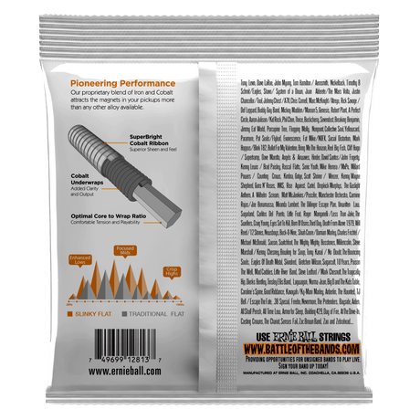 ENCORDADO ERNIE BALL 2813 FLATWOUND - vista posterior