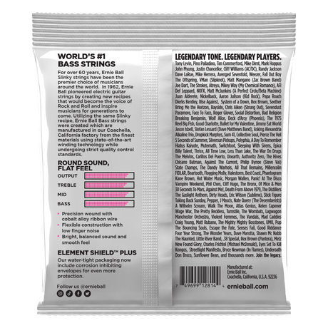 ENCORDADO ERNIE BALL 2814 FLAT WOUND - vista posterior