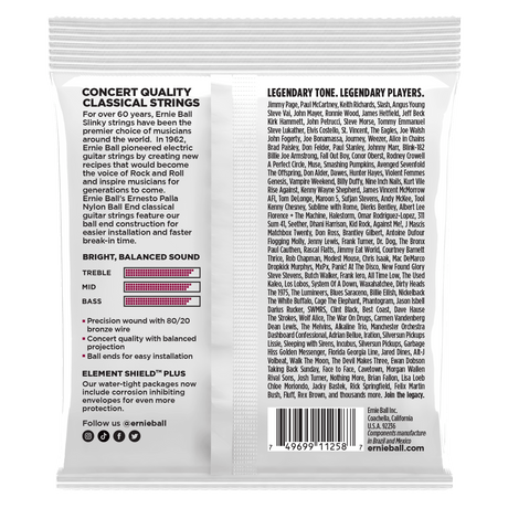 ENCORDADO ERNIE BALL 3409 - vista posterior