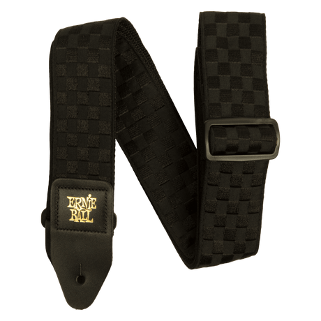 CORREA ERNIE BALL 5341 JACQUARD CUADROS NEGROS - vista frontal