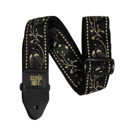CORREA ERNIE BALL 5372 JACQUARD FAISAN NEGRO - vista frontal