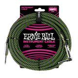 LINEA ERNIE BALL 10FT PO-6077 VERDE NEGRO - vista frontal