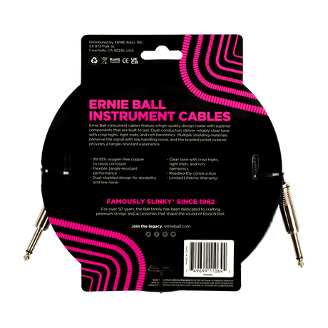 LINEA ERNIE BALL 18FT PO-6395 PURPURA - vista posterior