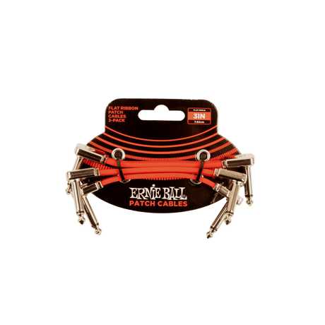 CABLE INTERPEDAL ERNIE BALL 6401 X3 ROJO - vista frontal