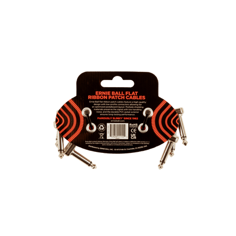CABLE INTERPEDAL ERNIE BALL 6401 X3 ROJO - vista posterior