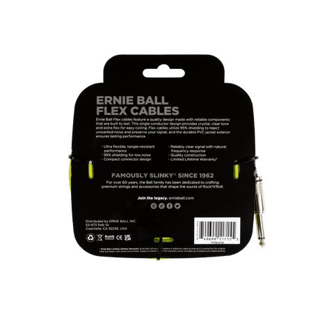 LINEA ERNIE BALL 20FT PO6419 - vista posterior