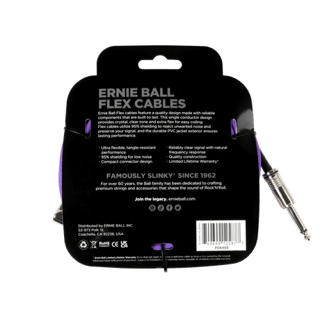 LINEA ERNIE BALL 0FT PO-6466 MORADA - vista posterior