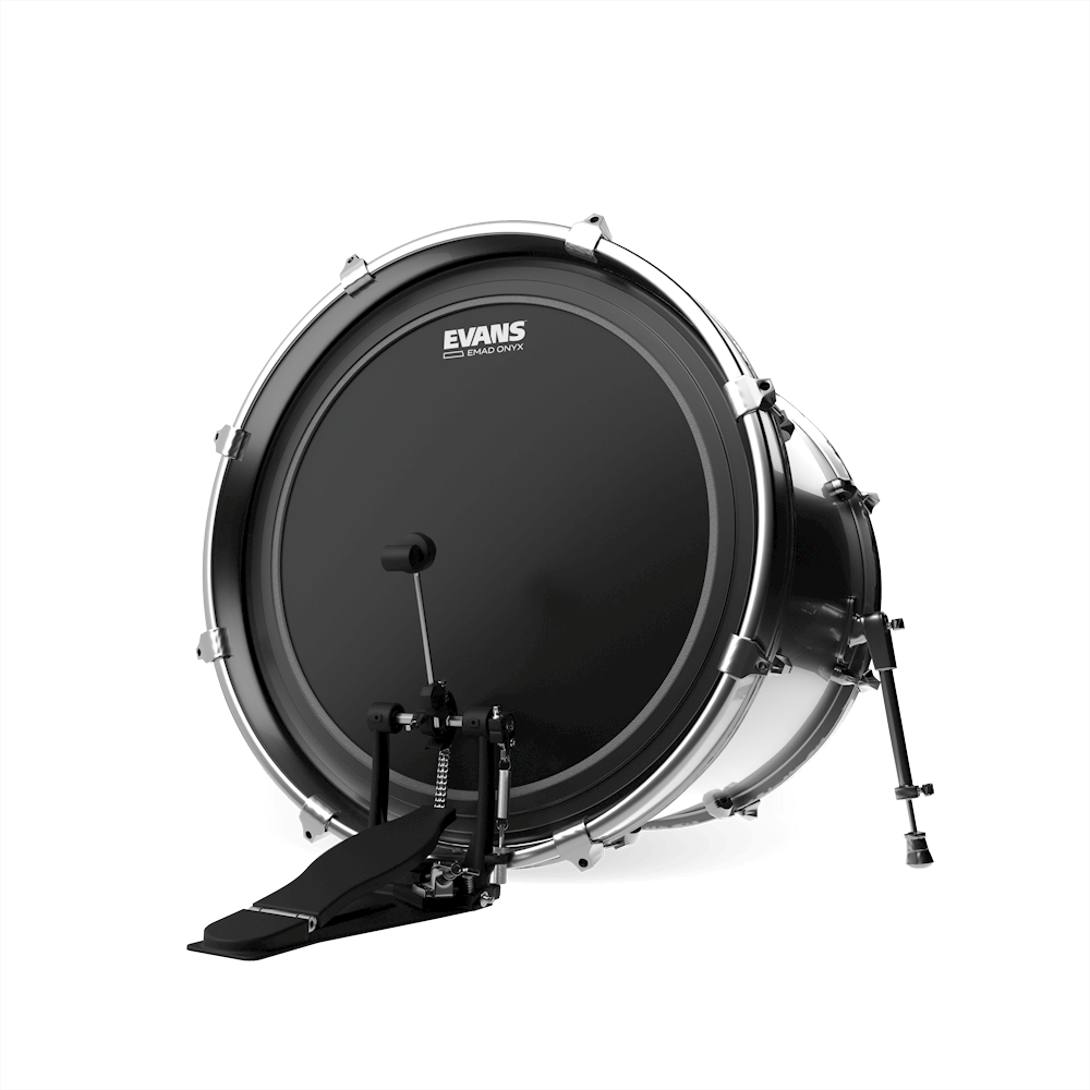 EVANS BD22EMADONX EMAD Onyx instalado en bombo