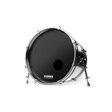 EVANS BD22RB EQ3 Reso Black instalado en bombo
