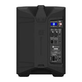 Cabina recargable Electro-Voice EVERSE 8 negra, vista posterior y panel de control