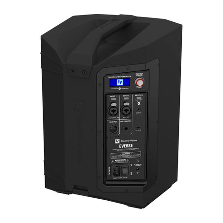 Cabina recargable Electro-Voice EVERSE 8 negra, vista posterior derecha