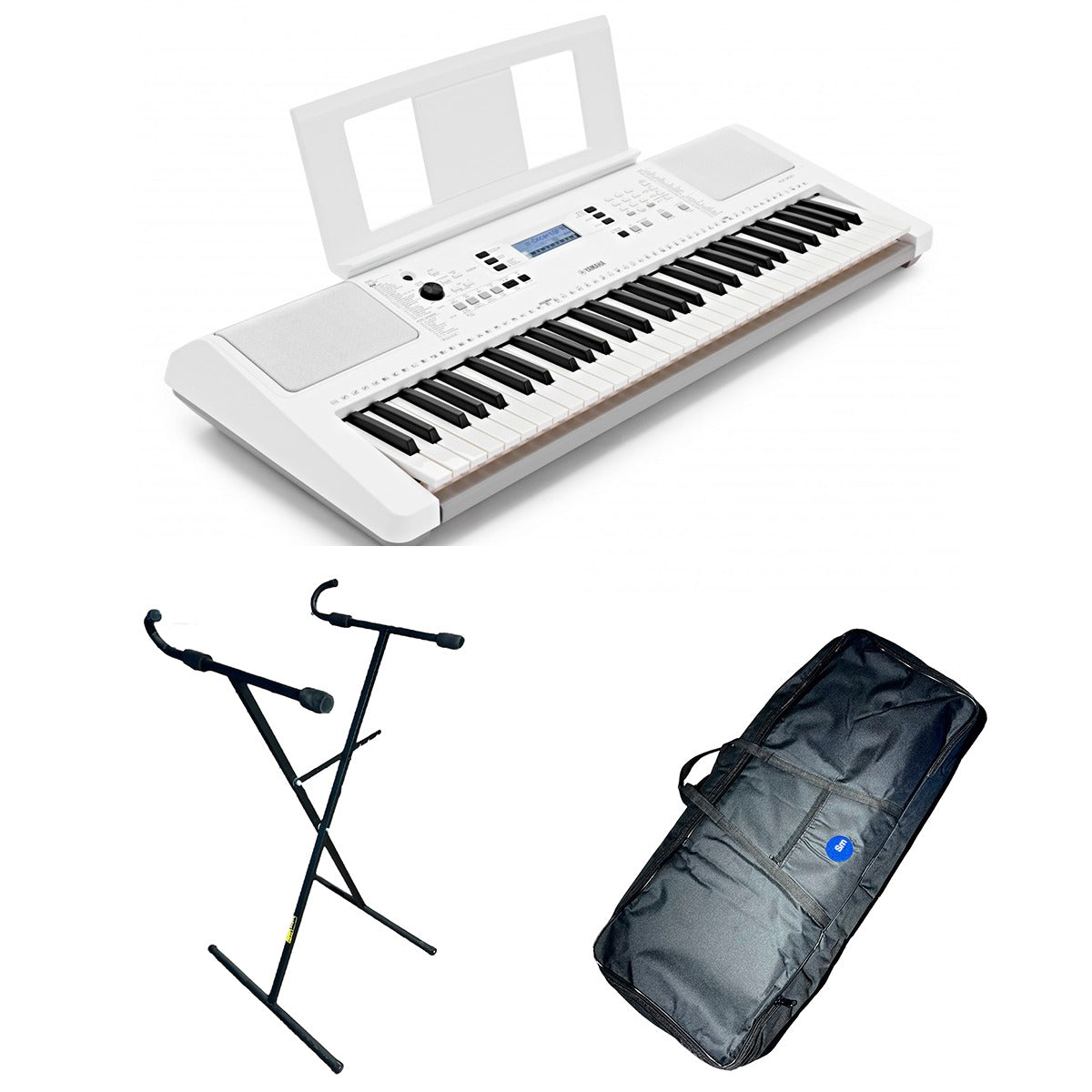 Combo Teclado Yamaha EZ300 + Base X + Estuche Lona