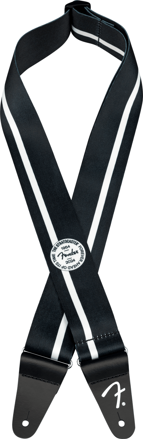 Correa Fender 70th Anniversary negra, vista frontal