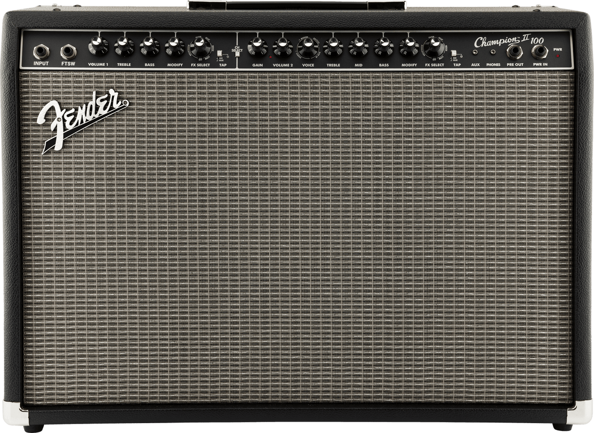Amplificador Fender Champion II 100 negro, vista frontal
