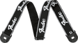Correa Fender Quick Grip Running Logo negra, vista frontal
