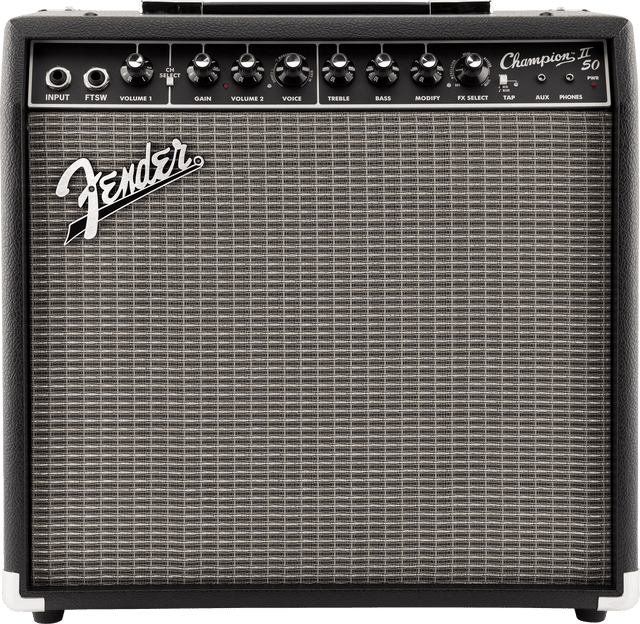 Amplificador Fender Champion II 50 negro, vista frontal