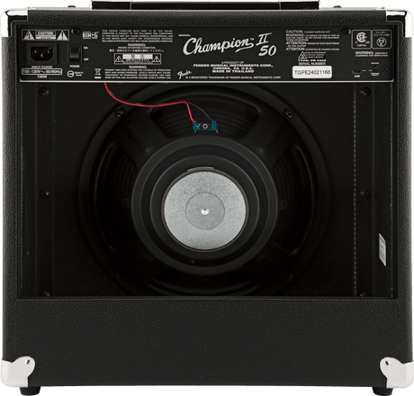 Amplificador Fender Champion II 50 negro, vista posterior