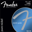 Juego de cuerdas Fender Original 150XL Pure Nickel .009-.040, empaque frontal