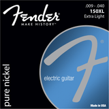 Juego de cuerdas Fender Original 150XL Pure Nickel .009-.040, empaque frontal