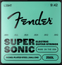 Juego de cuerdas Fender SuperSonic 250L .009-.042, empaque frontal