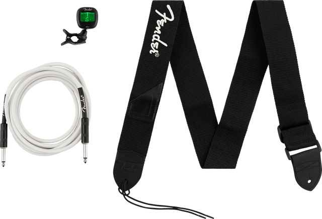 Kit Fender Accessory Essentials Pack con cable, correa y afinador FT-1