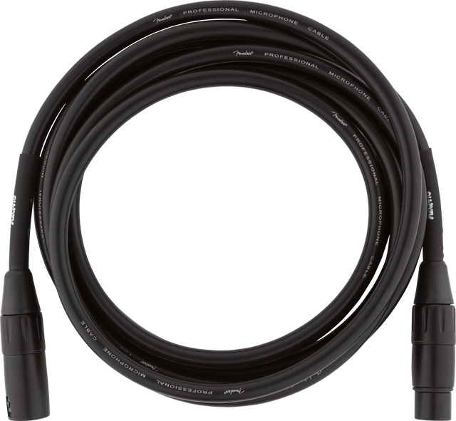 Cable de micrófono Fender Professional Series negro de 10 pies