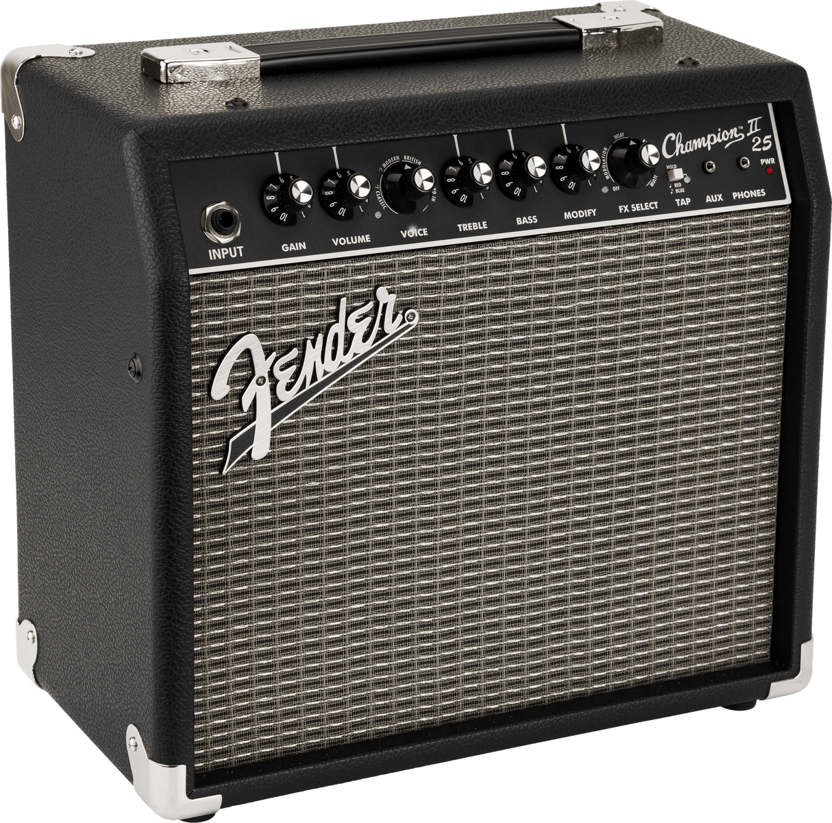 Amplificador Fender Champion II 25, vista en ángulo