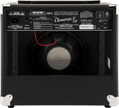 Amplificador Fender Champion II 25, vista posterior