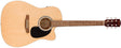 Guitarra electroacústica Fender FA-25CE Natural, vista frontal