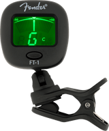 Afinador Fender FT-1 Pro negro instalado en un clavijero