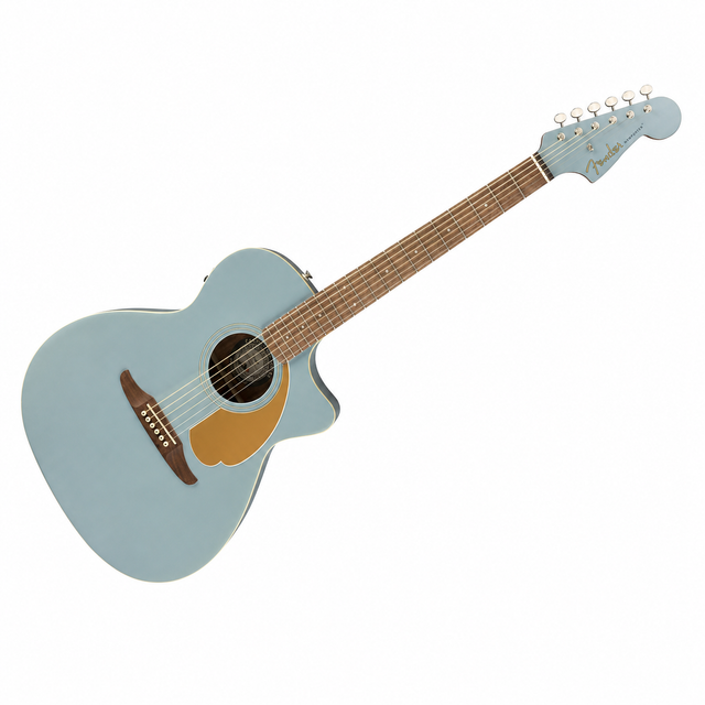 Fender Newporter Player Ice Blue Satin completa en diagonal