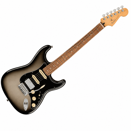 Fender Player Plus Stratocaster HSS Silverburst completa en diagonal