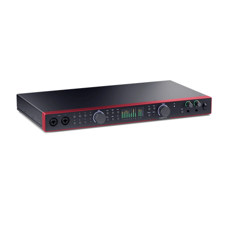 Interfaz de audio Focusrite Scarlett 18i20 4th Gen en vista angular