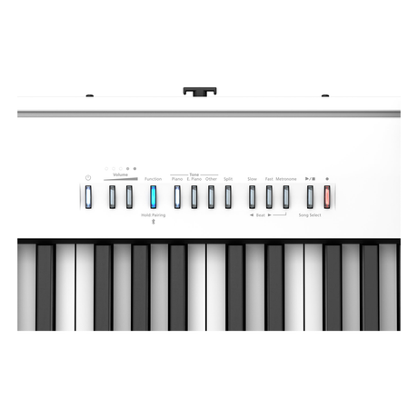 Panel de control del Roland FP-30X blanco en detalle