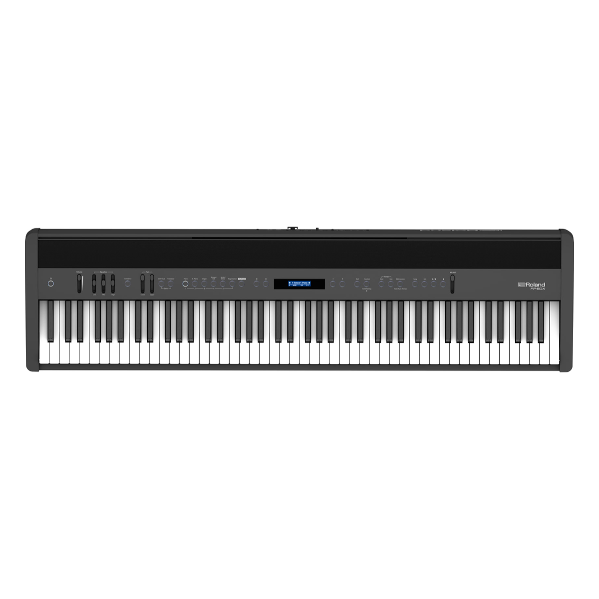 Roland FP-60X negro visto desde arriba
