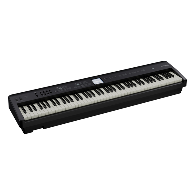 Roland FP-E50 en vista frontal de tres cuartos
