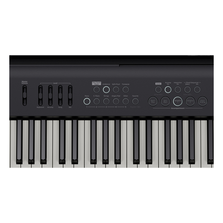 Controles del lado izquierdo del Roland FP-E50 en detalle