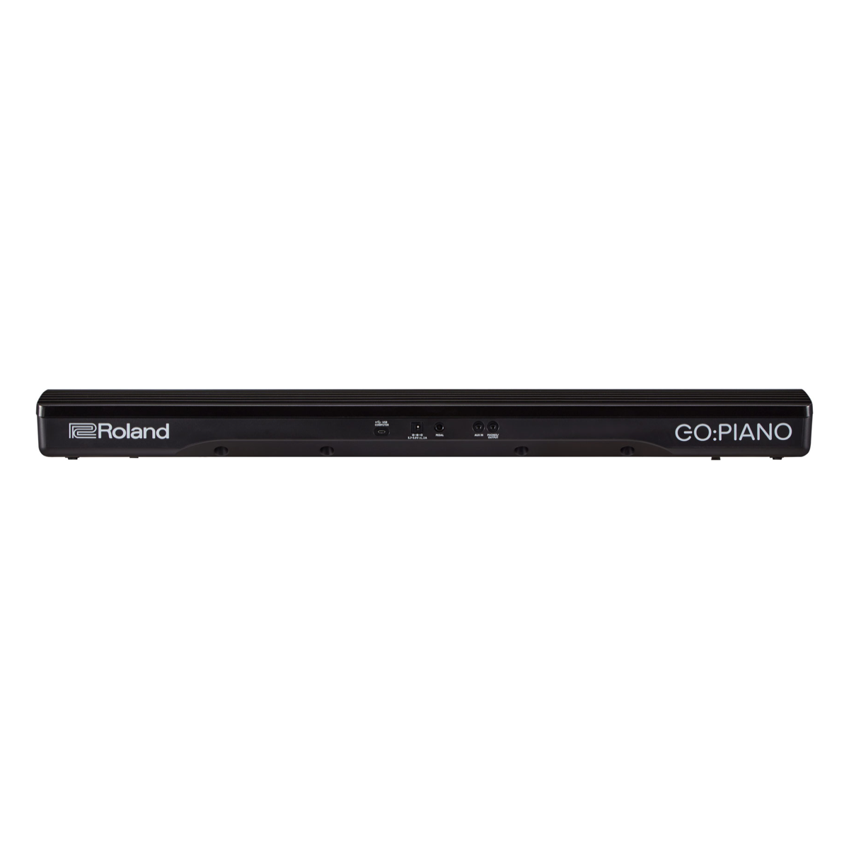 Roland GO:PIANO GO-61P visto desde la parte posterior