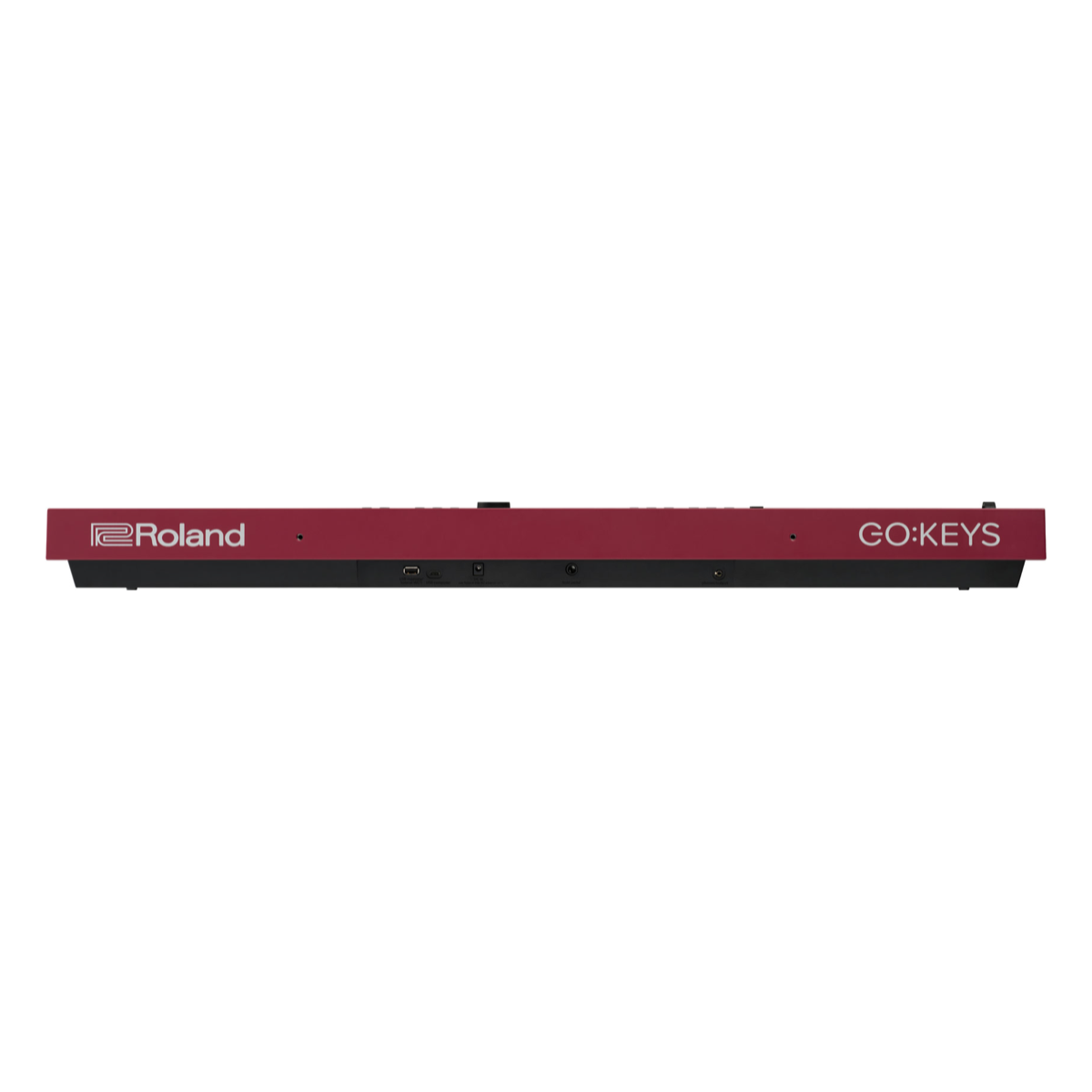 Roland GO:KEYS 3 rojo oscuro visto desde la parte posterior