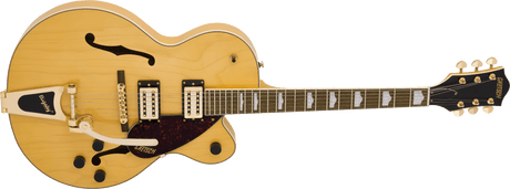 Guitarra eléctrica Gretsch G2410TG Streamliner Village Amber, ángulo frontal izquierdo