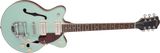 Guitarra eléctrica Gretsch G2655T-P90 Streamliner Two-Tone Mint Metallic, ángulo frontal izquierdo
