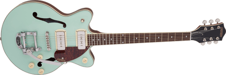 Guitarra eléctrica Gretsch G2655T-P90 Streamliner Two-Tone Mint Metallic, ángulo frontal izquierdo