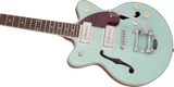 Guitarra eléctrica Gretsch G2655T-P90 Streamliner Two-Tone Mint Metallic, perfil lateral izquierdo