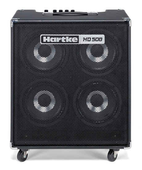 Amplificador Hartke HD508 vista frontal con ruedas